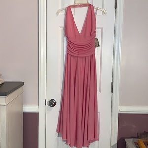 Vintage LULY K size Small, halter pink dress